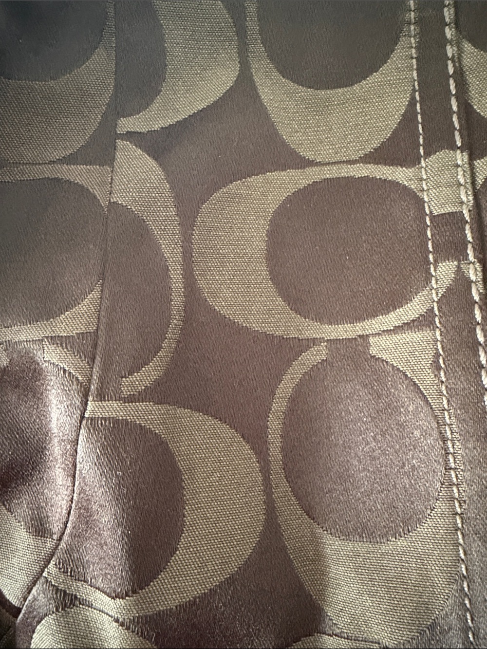 Coach Dark Brown Signature Hobo Bag with Charm - Picture 4 of 5